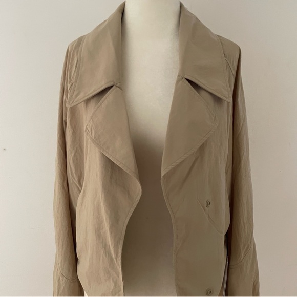 Cropped Trench Jacket Size Medium - Picture 4 of 5
